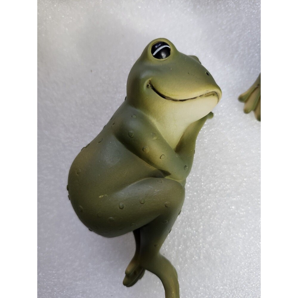 Cute Frog Fixture Set for Home Decor Set of 2 Green Frogs 🐸 vintage